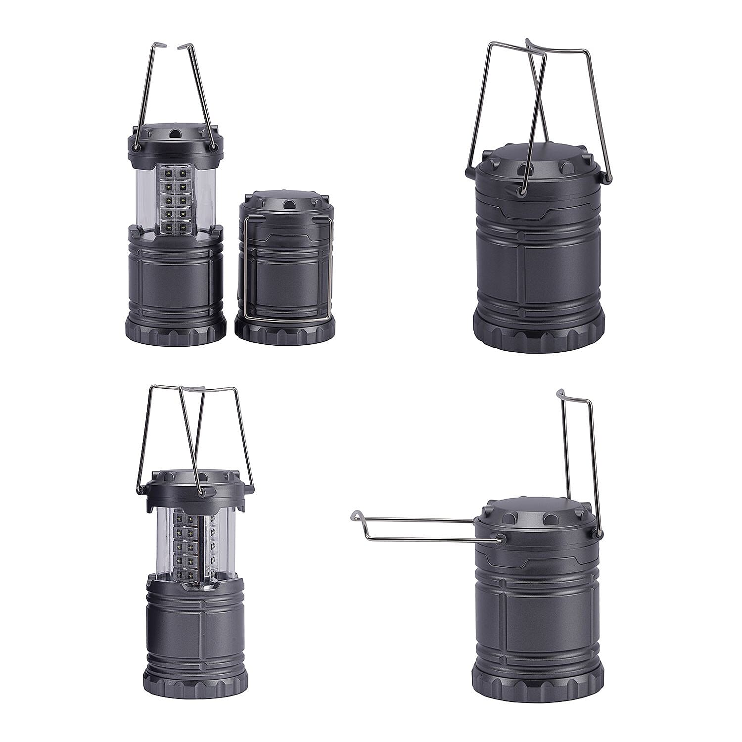 Set of 2 LED Camping Latern (Size 12x8 Cm) - Gun