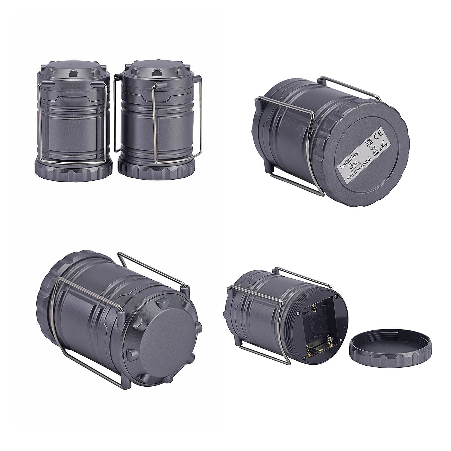 Set of 2 LED Camping Latern (Size 12x8 Cm) - Gun