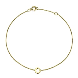 9K Yellow Gold  Bracelet (Size - 7.25),  Gold Wt. 0.4 Gms