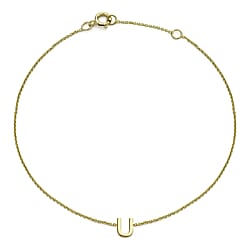 9K Yellow Gold  Bracelet (Size - 7.25),  Gold Wt. 0.4 Gms