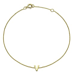 9K Yellow Gold  Bracelet (Size - 7.25),  Gold Wt. 0.4 Gms