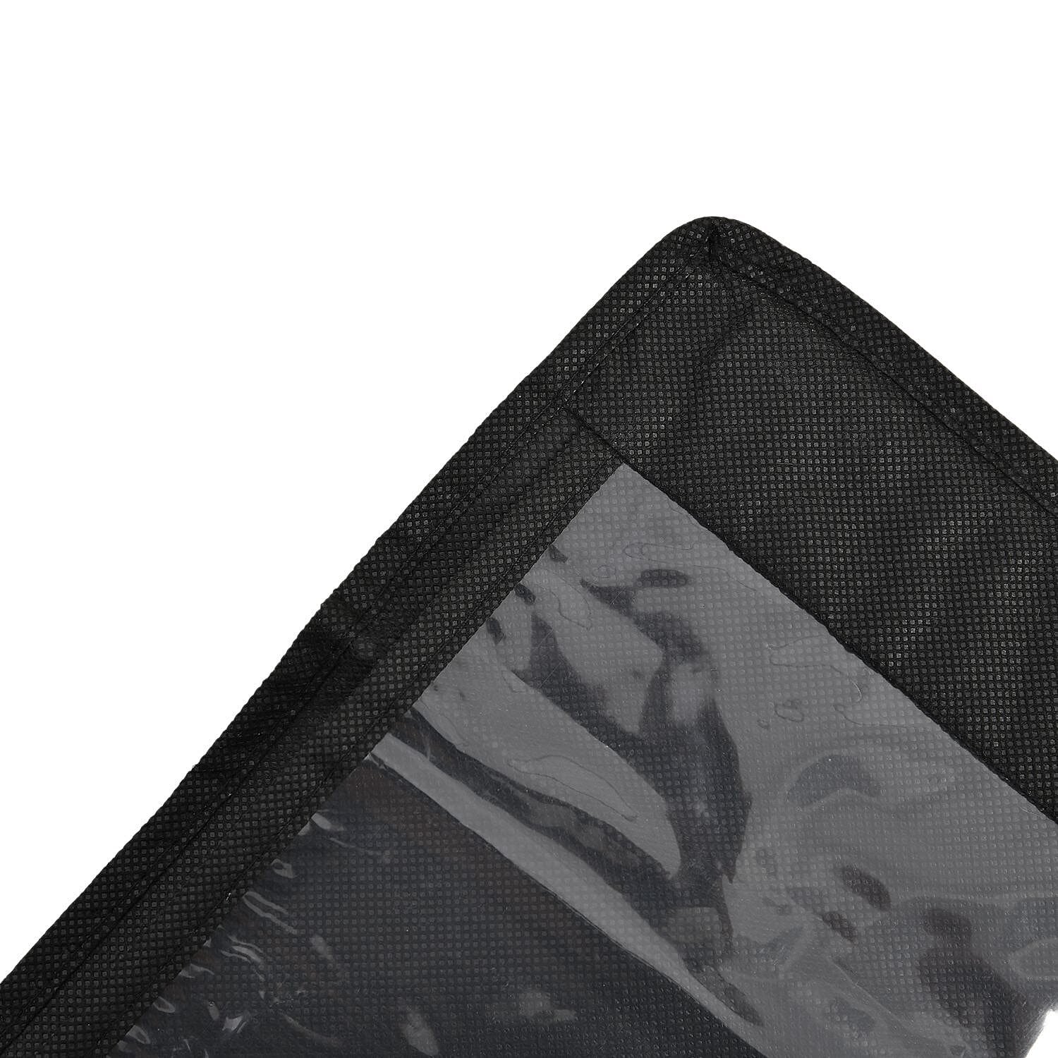 Set of 2 Anti Dust 6 Pocket Two-Sided Multi-Purpose Organiser (Size 85x34 Cm) - Black