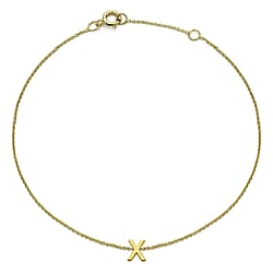 9K Yellow Gold  Bracelet (Size - 7.25),  Gold Wt. 0.4 Gms