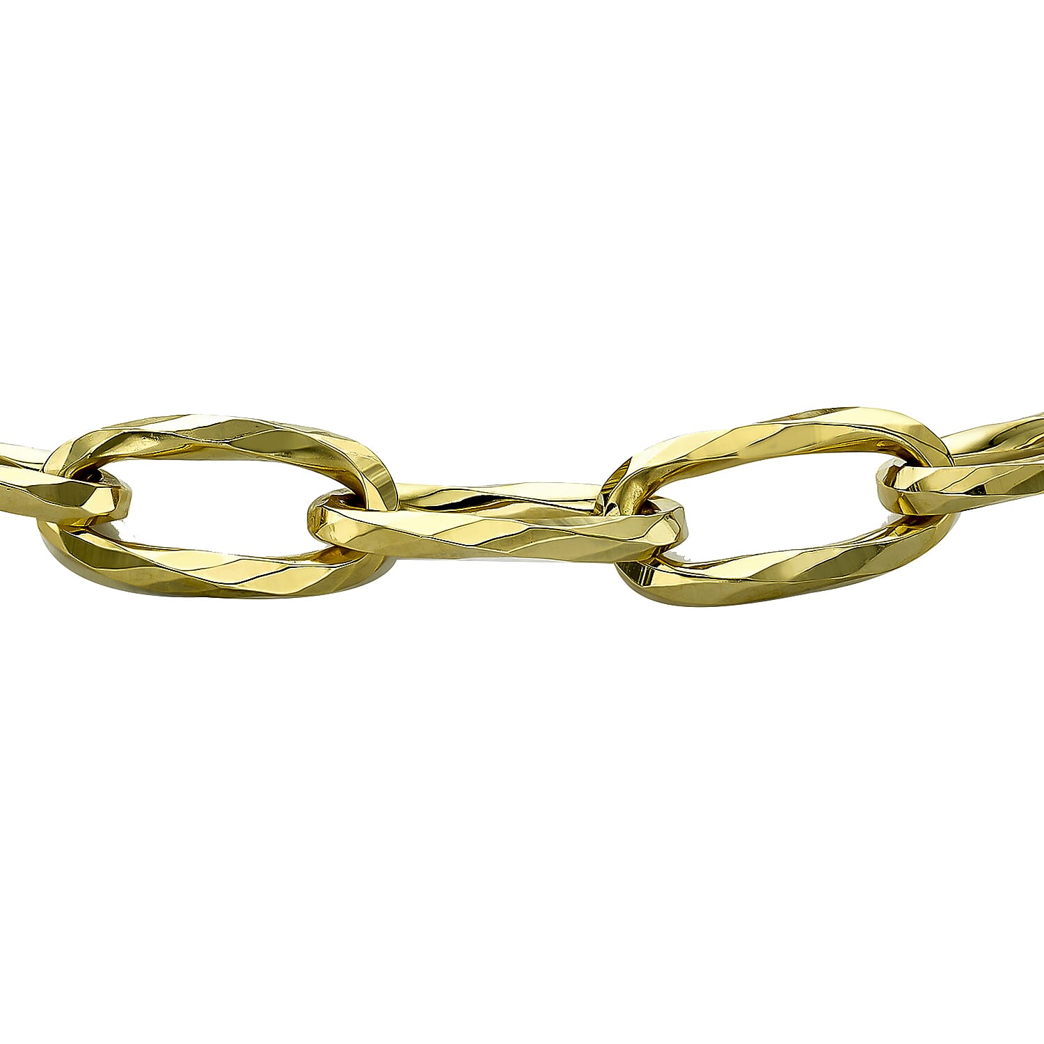 9K Yellow Gold 6.5mm Diamond Cut Hidden Clasp Belcher Chain Bracelet 7.5 Inch