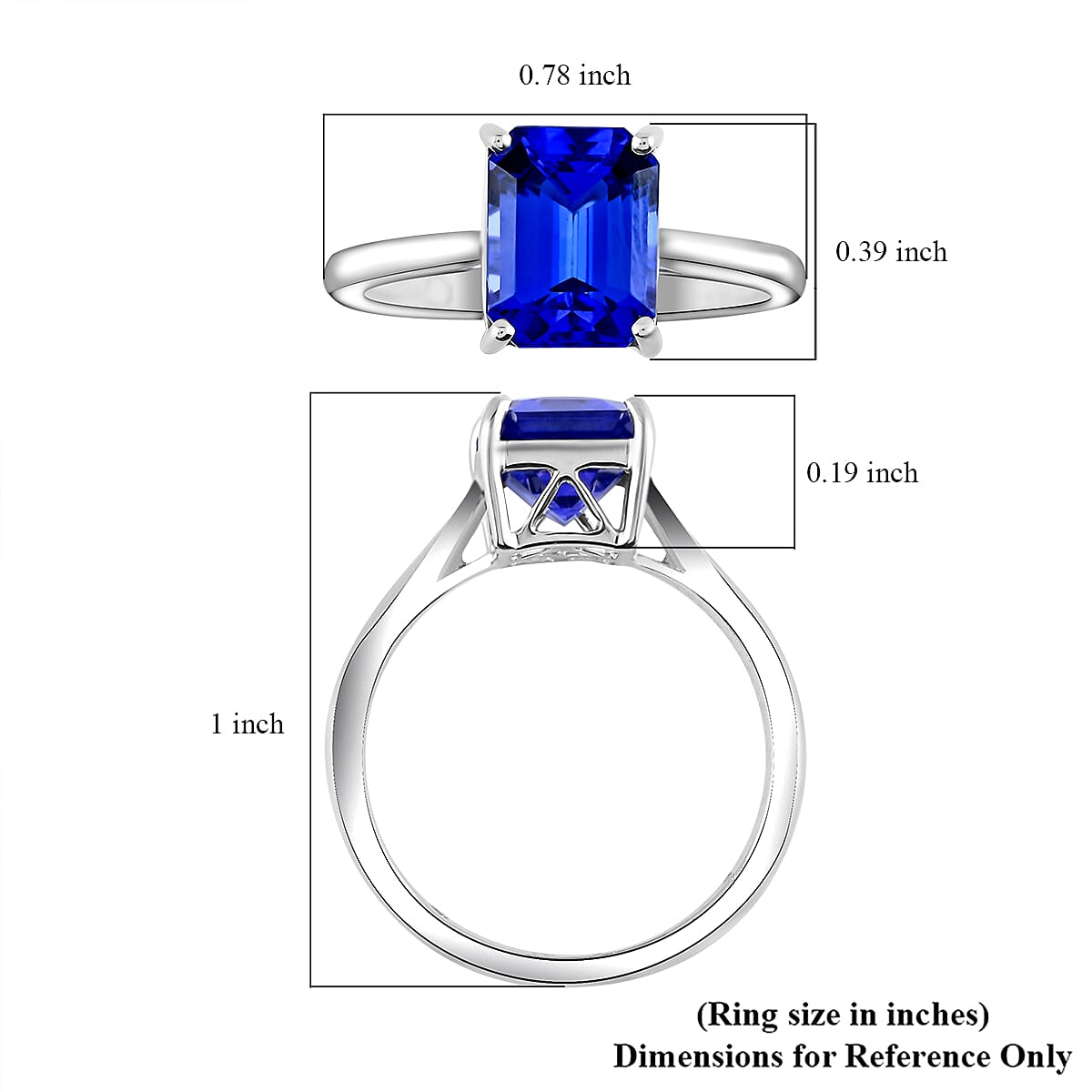 RHAPSODY 950 Platinum AGI Certified AAAA Tanzanite and Diamond (VS-E-F) Ring 2.70 Ct