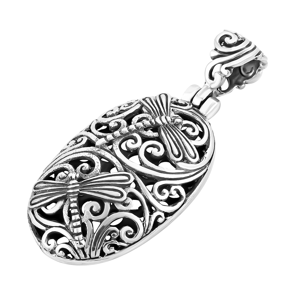 Bali Legacy Collection - Sterling Silver Dragonfly Pendant, Silver Wt. 6.00 Gms