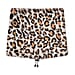 2 in 1 Faux Fur Leaopard Print Drawstring Snood - Beige