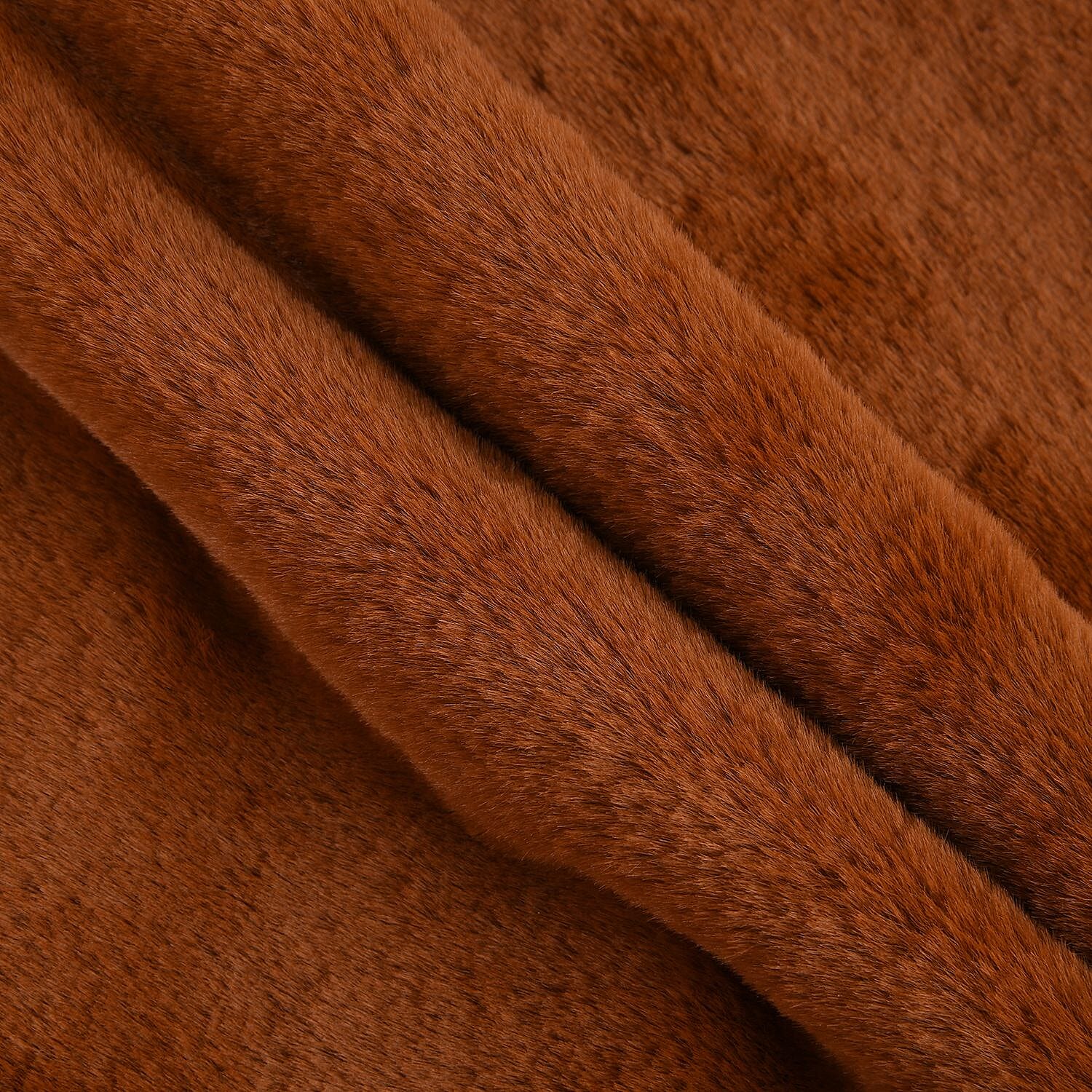 2 in 1 Faux Fur Drawstring Snood or Hat - Brown