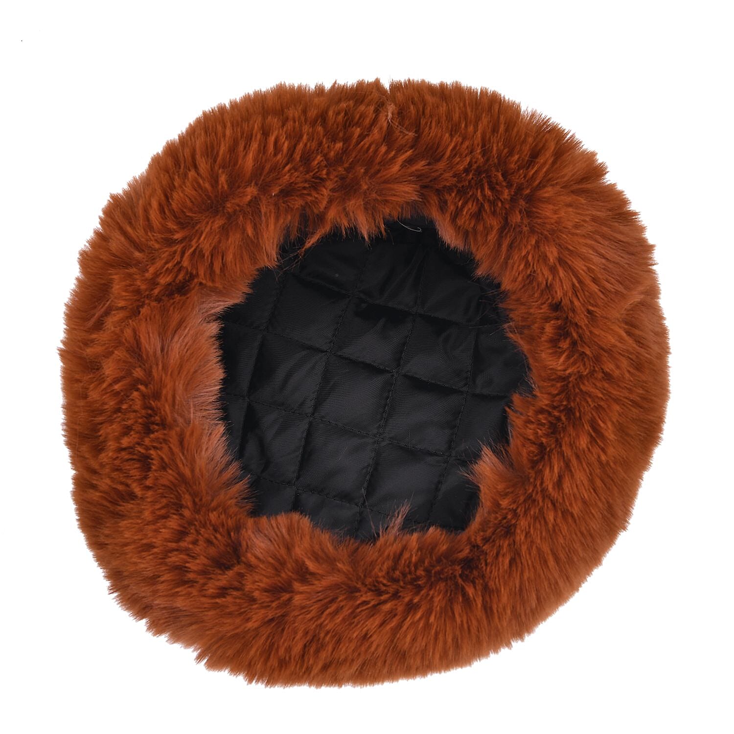 Doorbuster - Faux Fur Hat (Size 35x28 Cm) - Dark Brown