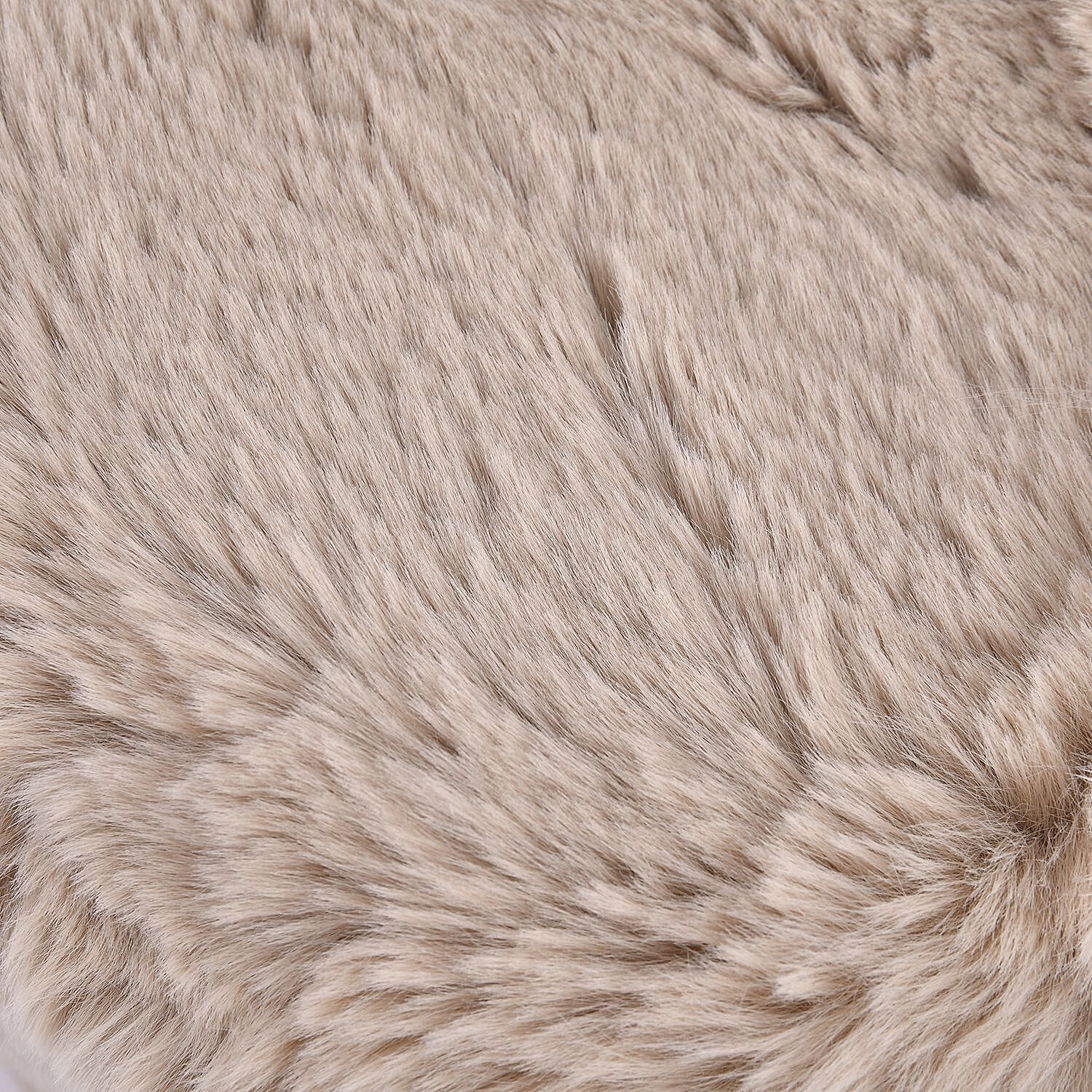 Doorbuster - Polyester Faux Fur Hat (Size 35x28 cm) - Beige