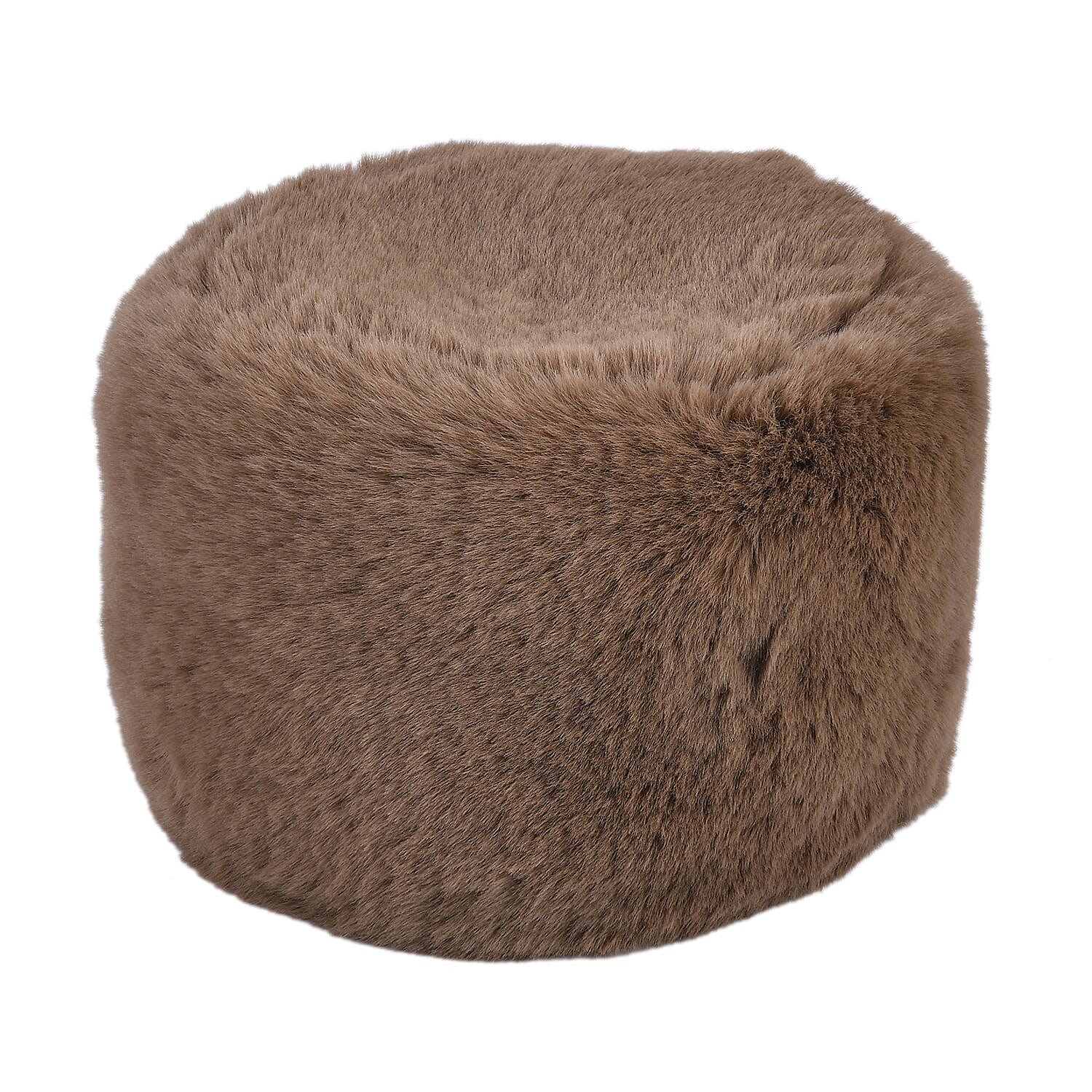 Faux Fur Hat (Size 35x28 Cm) - Tan