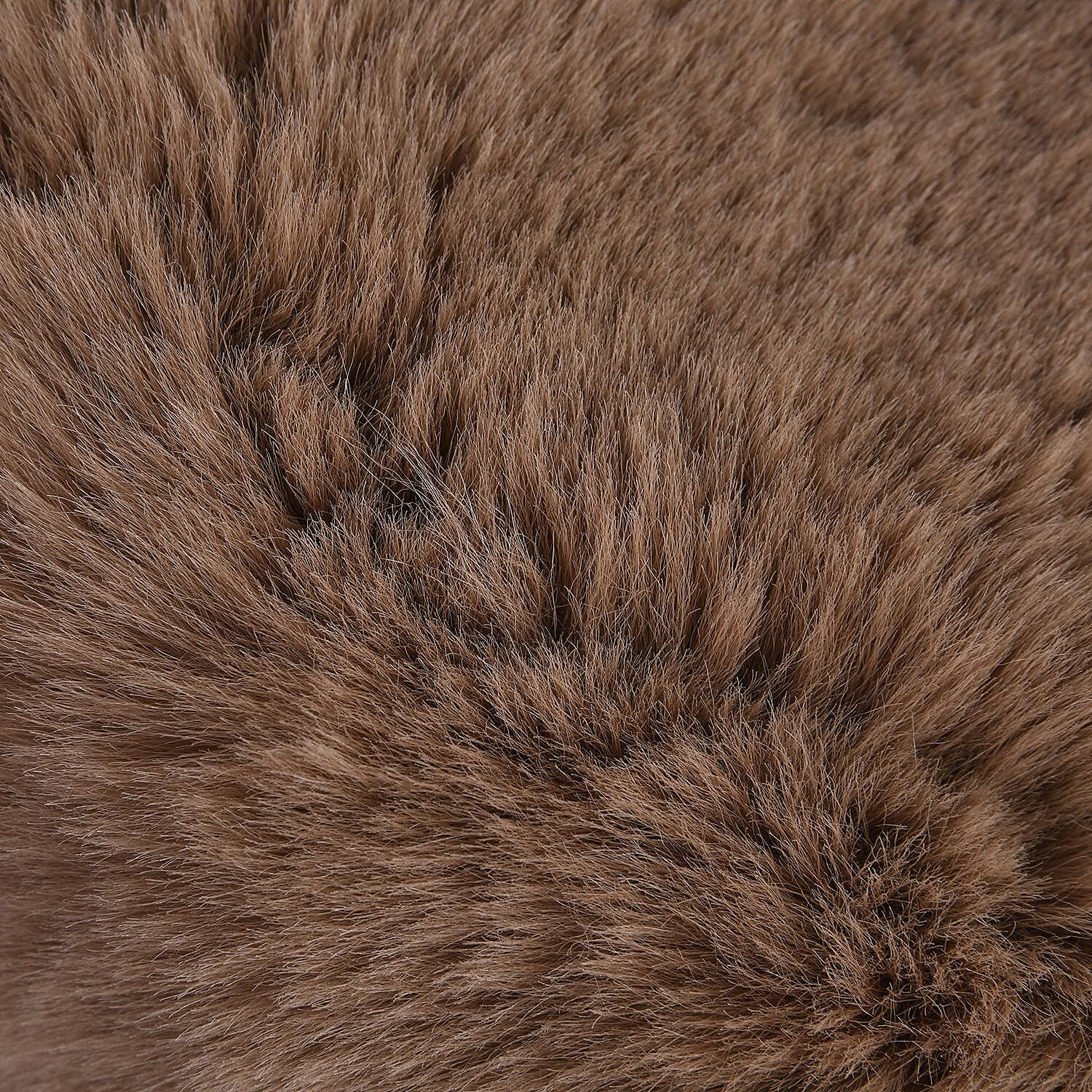 Faux Fur Hat (Size 35x28 Cm) - Tan