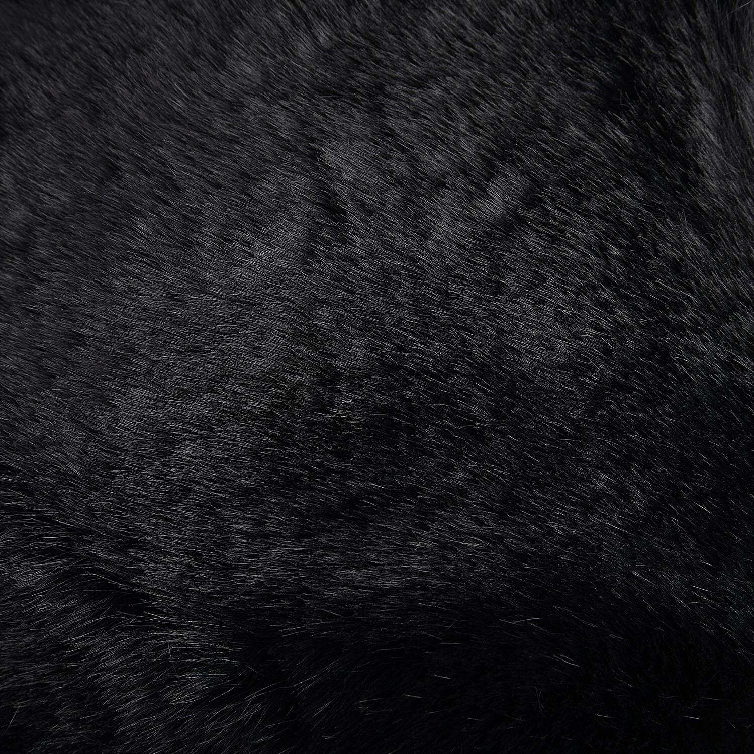 Doorbuster - Faux Fur Hat (Size 35x28 Cm) - Black