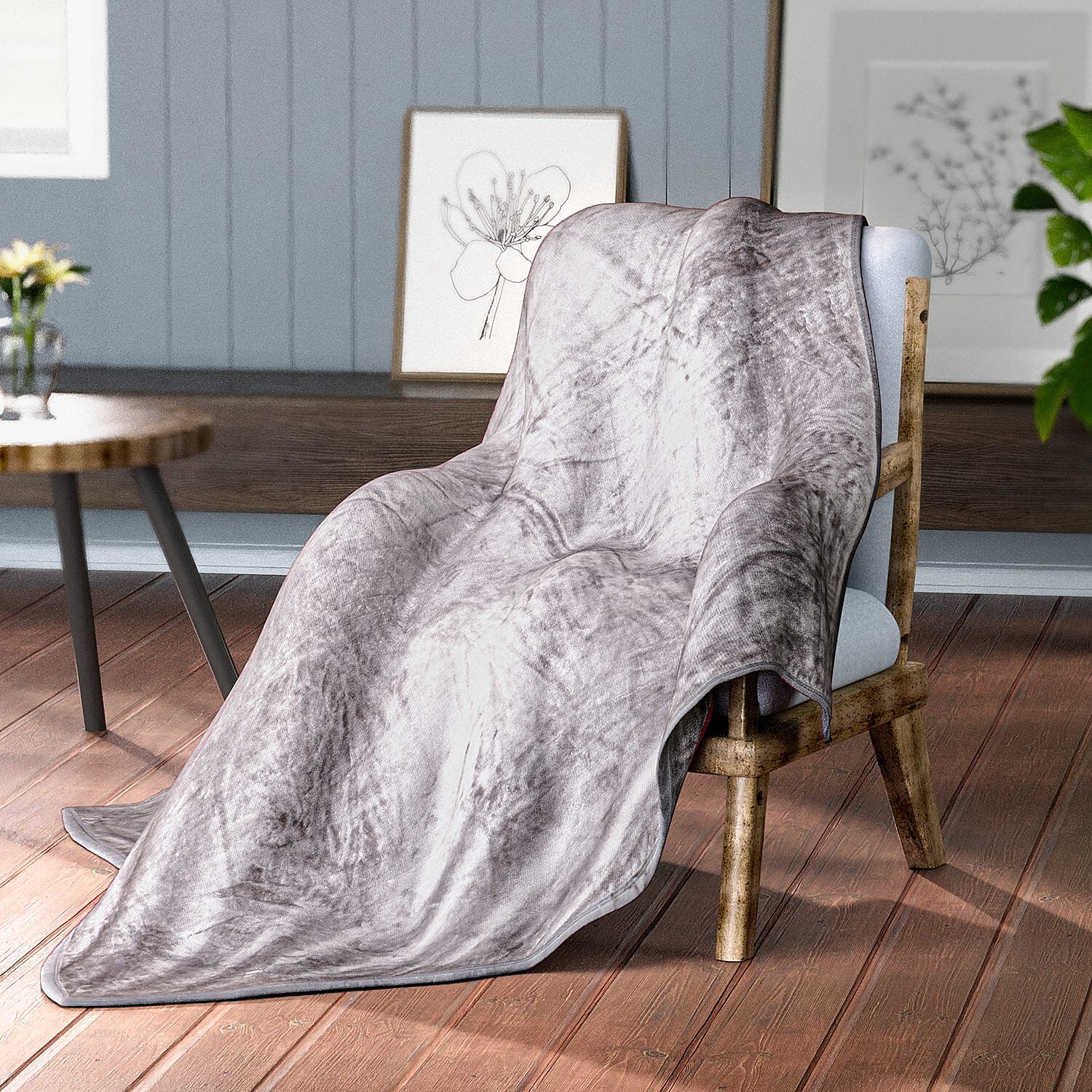 Doorbuster - Super Soft Faux Fur Blanket 400 GSM (Size 200x150 Cm) - Silver