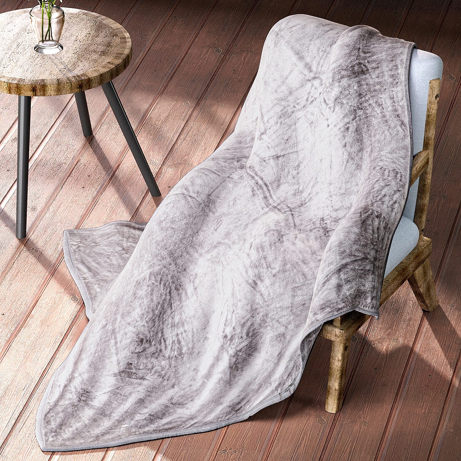 Doorbuster - Super Soft Faux Fur Blanket 400 GSM (Size 200x150 Cm) - Silver