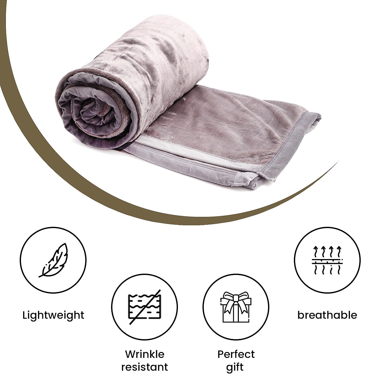 Doorbuster - Super Soft Faux Fur Blanket 400 GSM (Size 200x150 Cm) - Silver