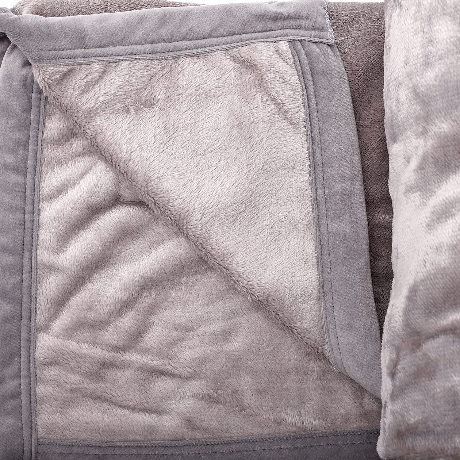Doorbuster - Super Soft Faux Fur Blanket 400 GSM (Size 200x150 Cm) - Silver