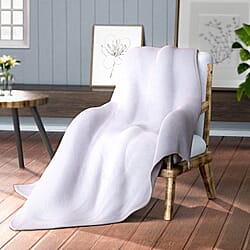 Doorbuster - Super Soft Faux Fur Blanket 400 GSM (Size 150x200 Cm) - White