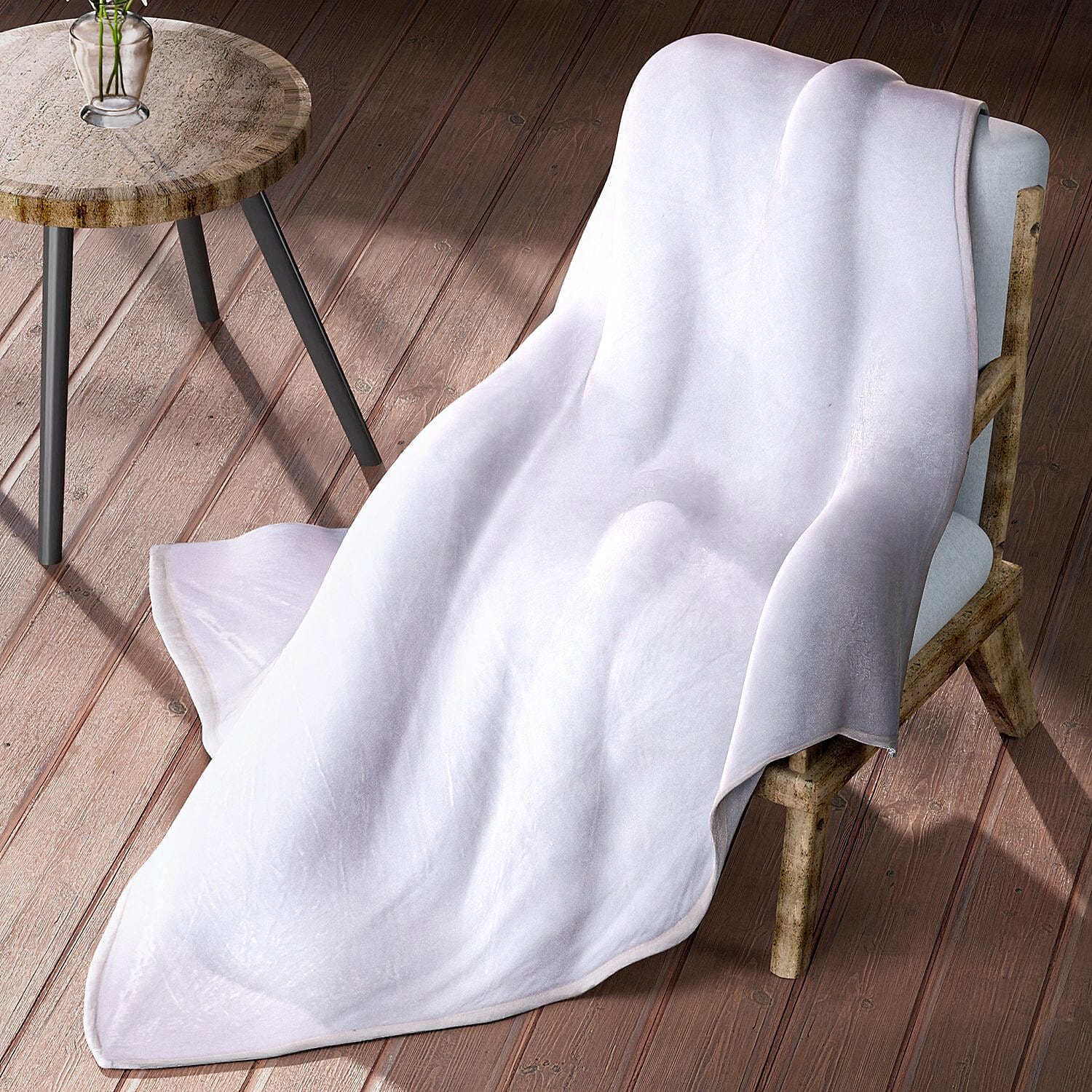 Super Soft Faux Fur Blanket 400 GSM (Double Size 210x150 Cm) - White