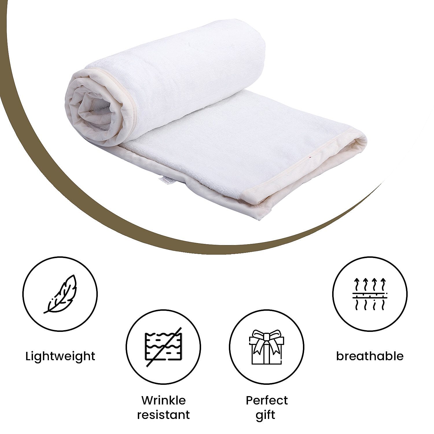 Super Soft Rabbit Faux Fur Blanket 400 GSM (Double Size 210x150 Cm) - White