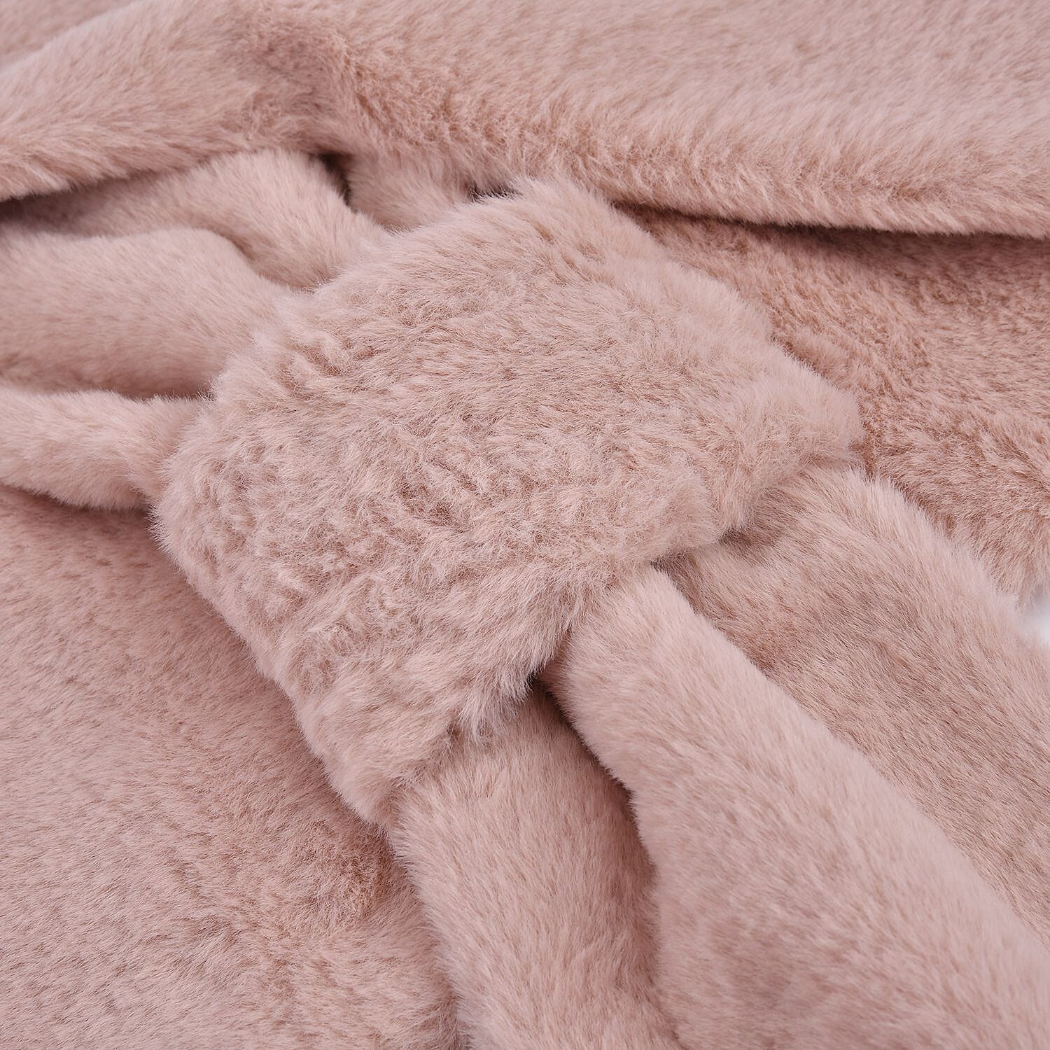 Set of 2 - Faux Fur Bucket Hat and Scarf - Pink Set of 2 - Faux Fur Bucket Hat and Scarf - Pink