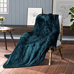 Doorbuster - Super Soft Faux Fur Blanket 400 GSM (Size 150x200 Cm) - Green