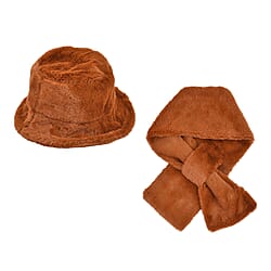 Polyester Solid Scarf - Brown