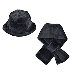 Polyester Solid Scarf - Black