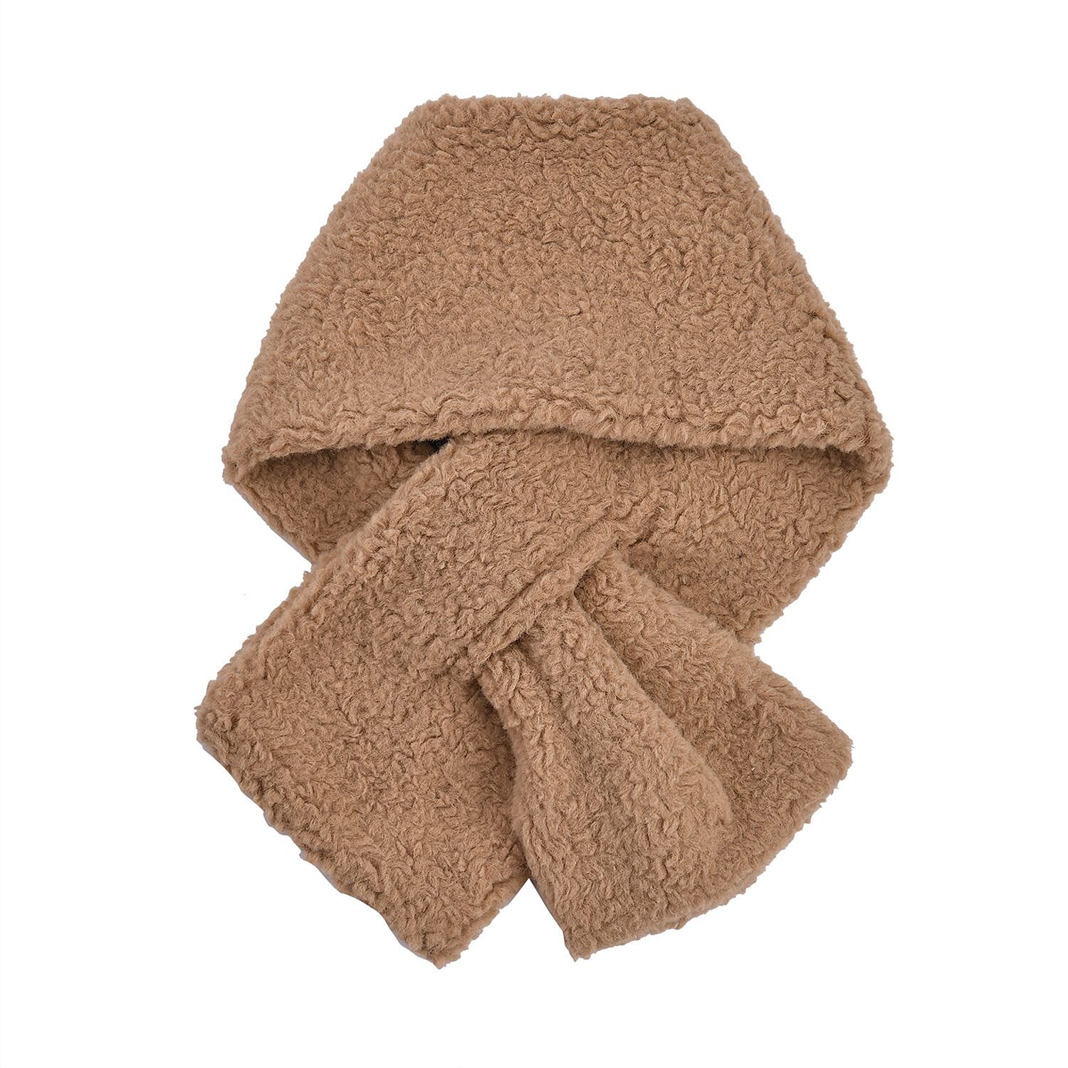 Set of 2 Faux Fur Hat and Scarf - Brown