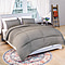 Set of 3 - Serenity Night Solid Comforter and 2 Pillowcases Double(Size 200x200 Cm) - Navy