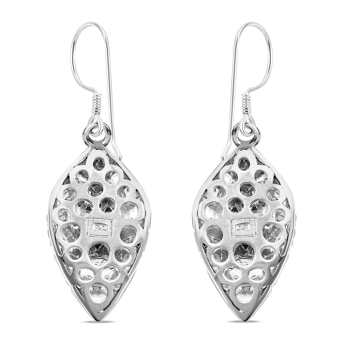 Sterling Silver Leaf Design Earrings, Silver Wt 6.77 GM