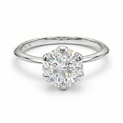 9K Gold Moissanite Solitaire Ring
