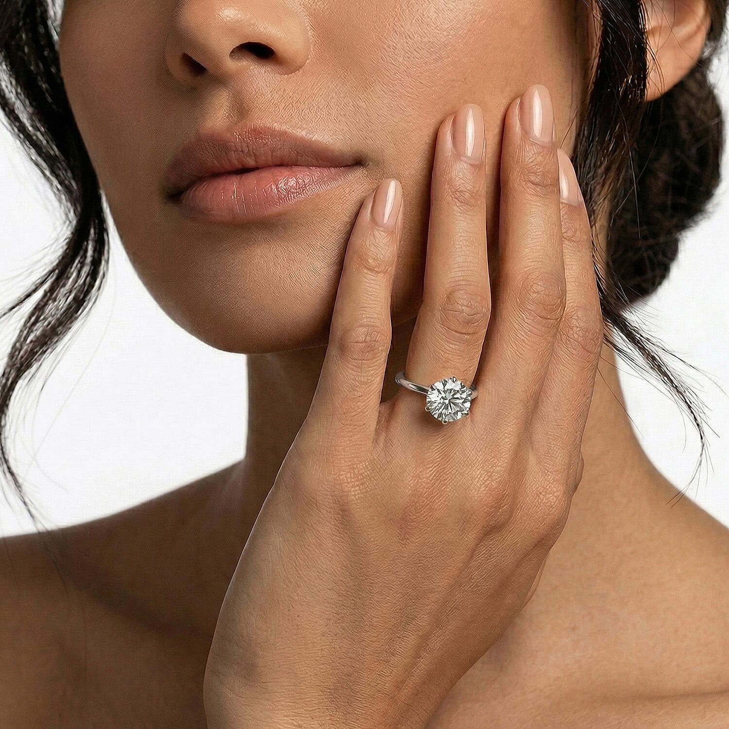9K Gold Moissanite Solitaire Ring