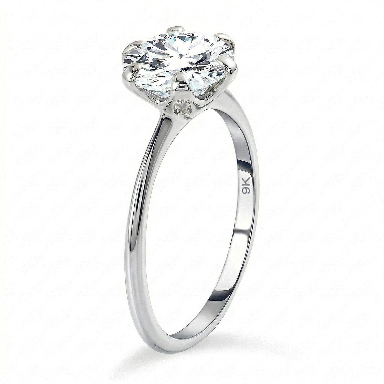 9K Gold Moissanite Solitaire Ring
