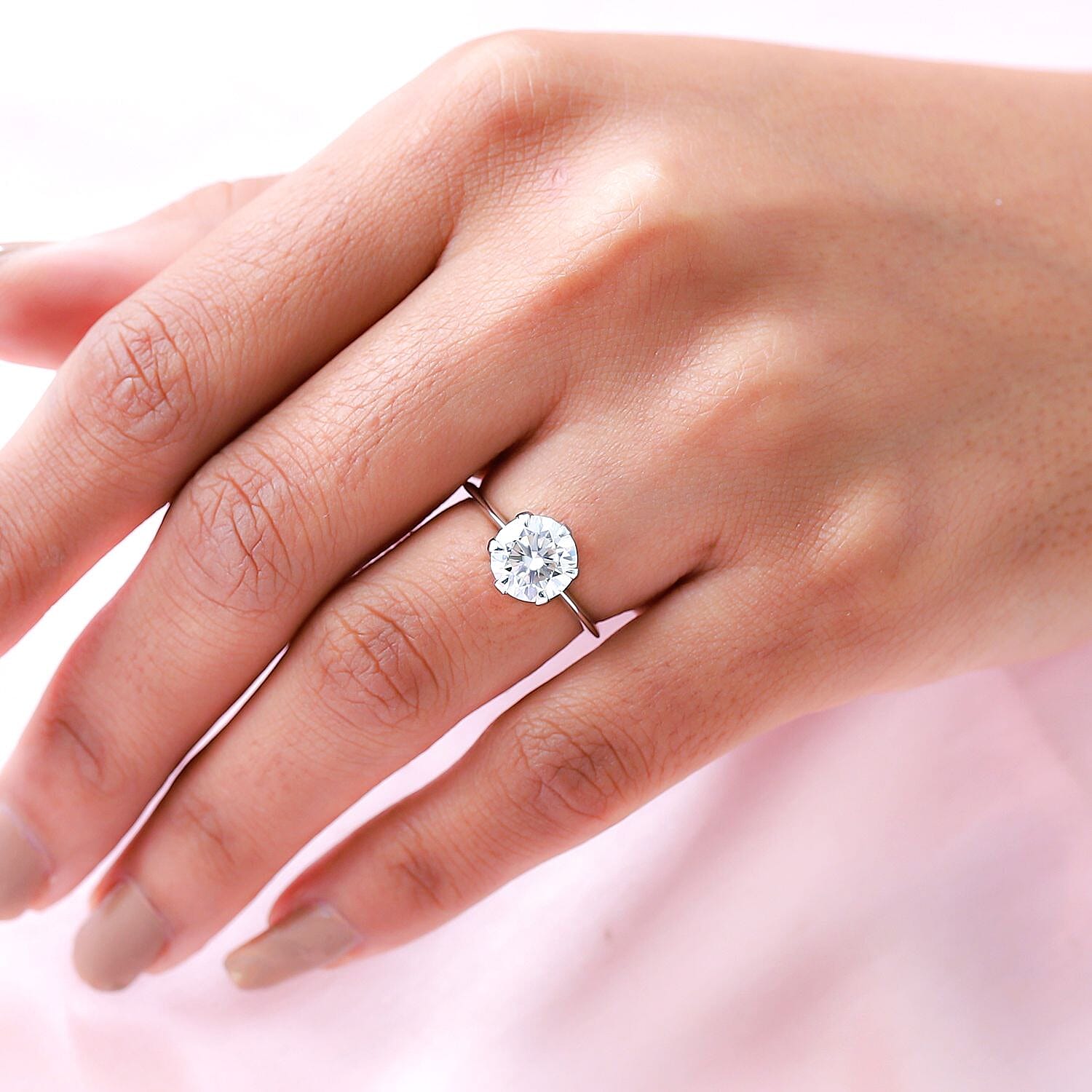 9K Gold Moissanite Solitaire Ring