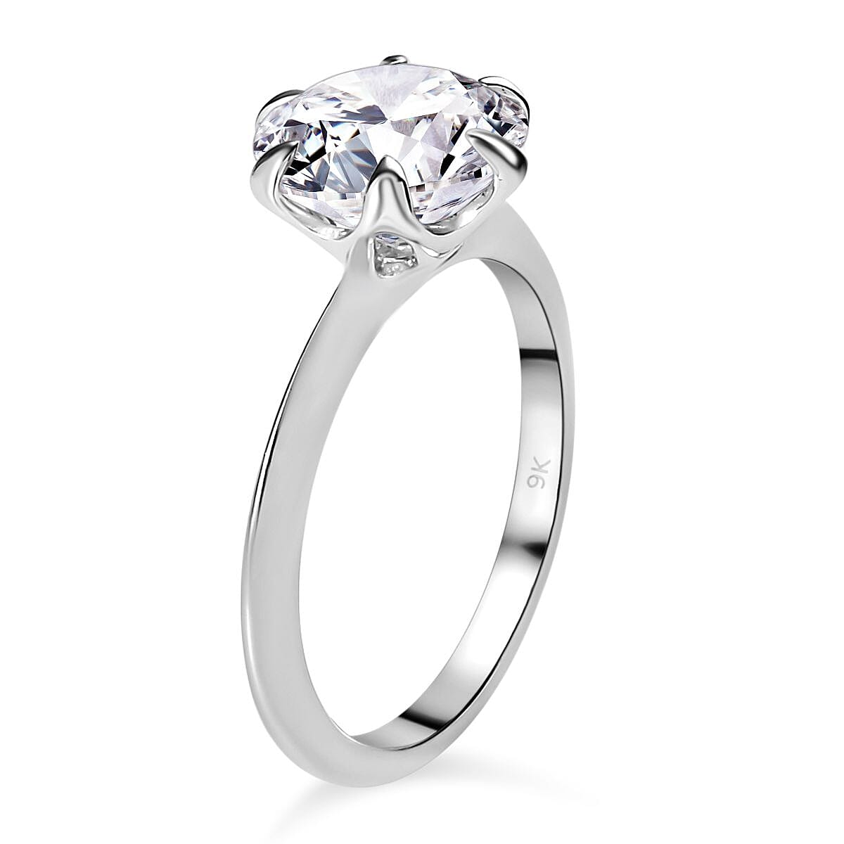 9K Gold Moissanite Solitaire Ring