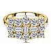 9K Gold 1.98 Ct Moissanite Cluster Boat Ring