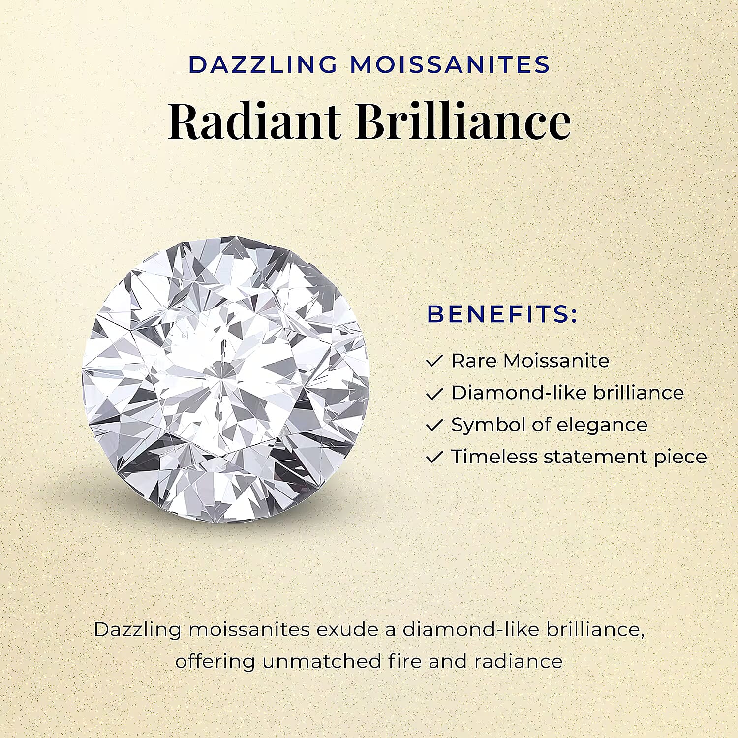 9K Gold 1.98 Ct Moissanite Cluster Boat Ring