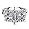 9K Gold 1.98 Ct Moissanite Cluster Boat Ring
