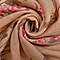 LA MAREY Merino Woolen Floral Pattern Scarf  - Brown