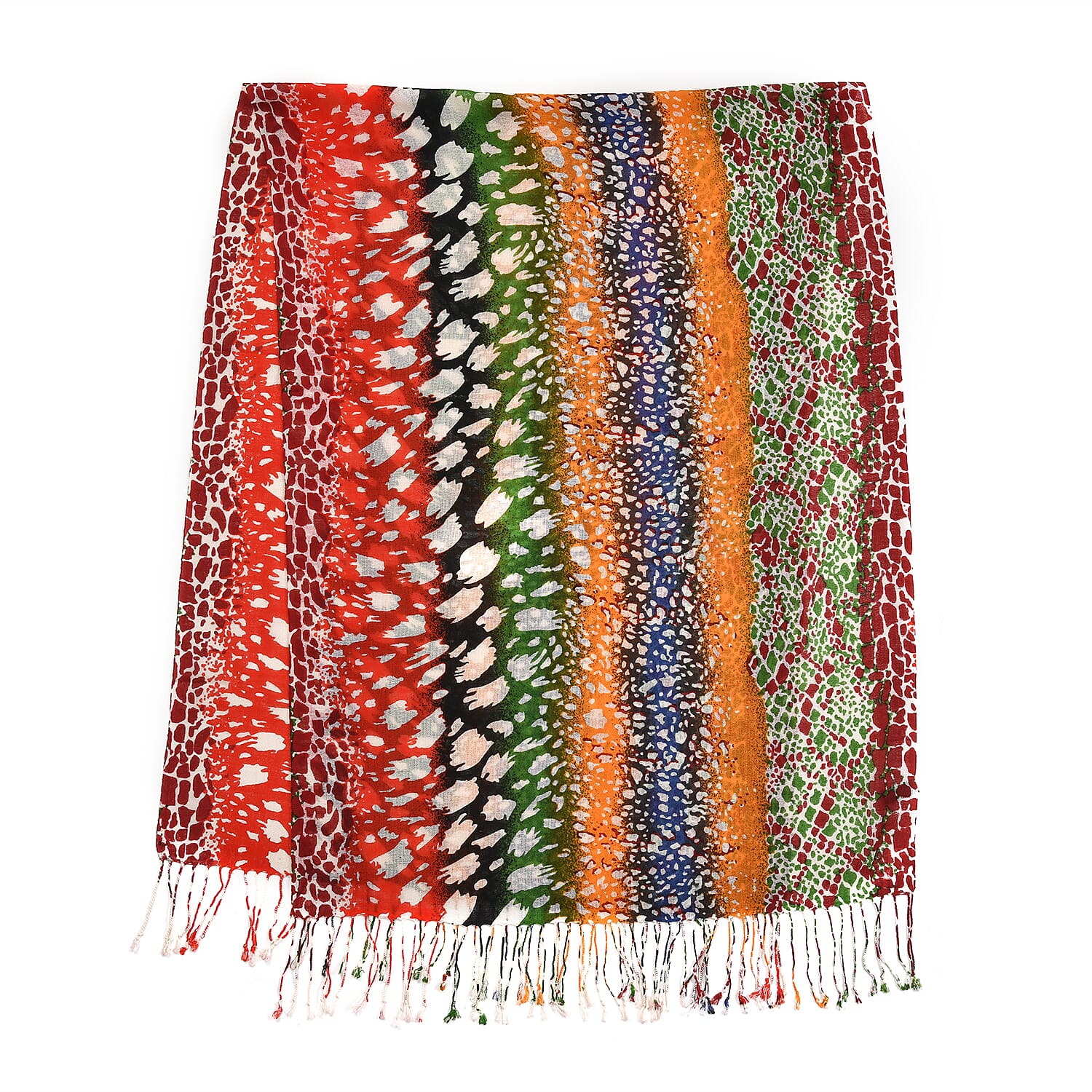 LA MAREY 100% Merino Woollen Abstract Spot Pattern Scarf (Size 175x66x9 Cm) - Multi