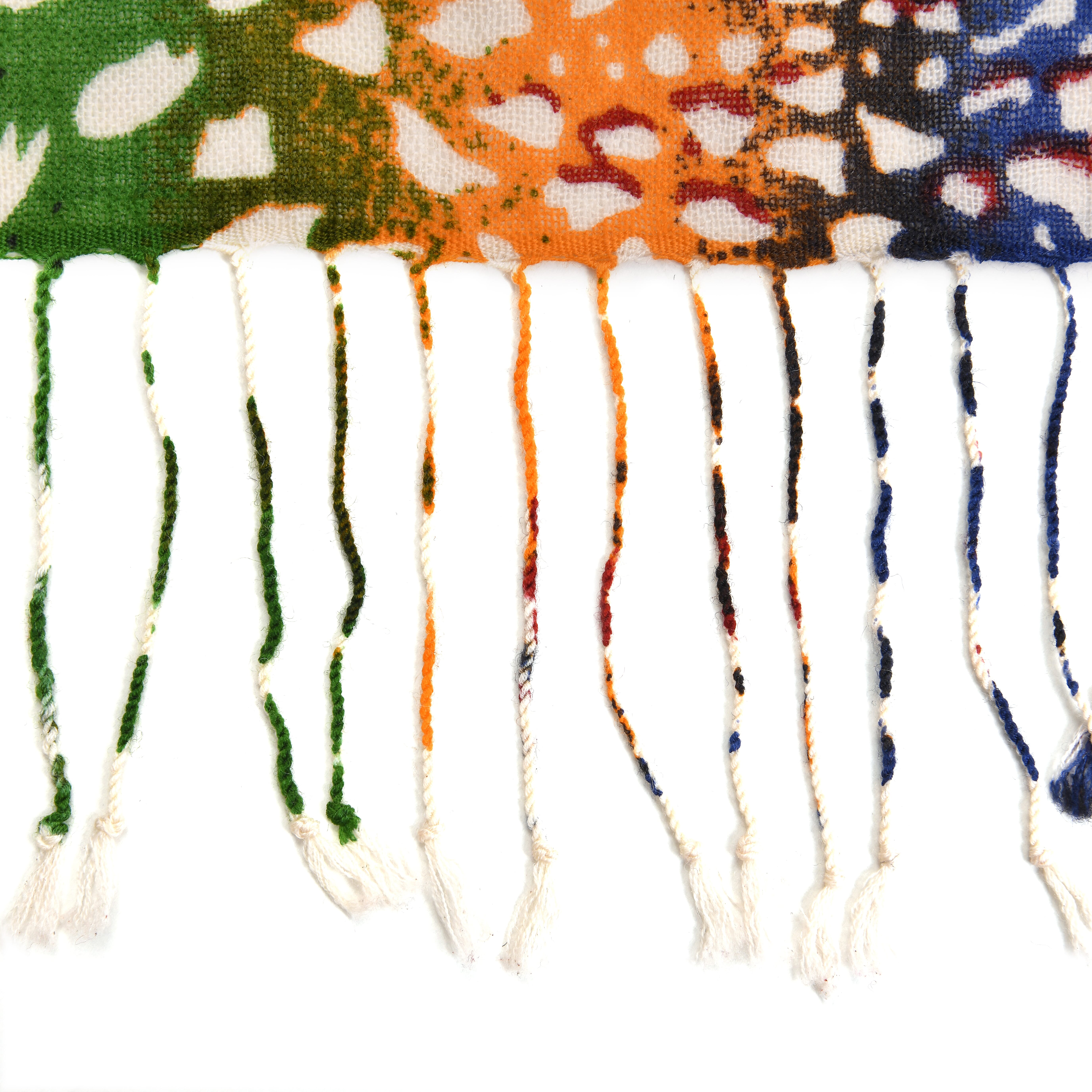 LA MAREY 100% Merino Woollen Abstract Spot Pattern Scarf (Size 175x66x9 Cm) - Multi