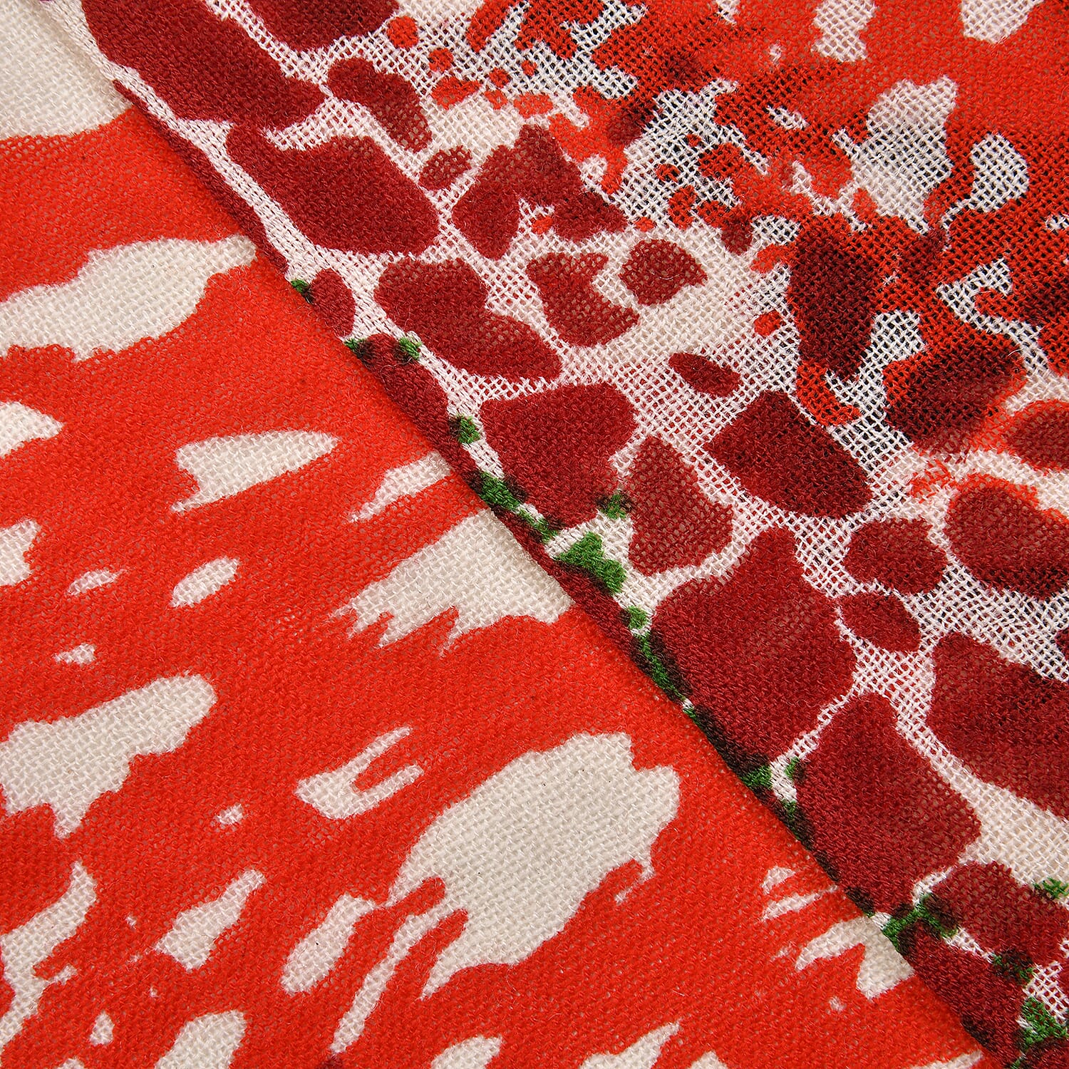 LA MAREY 100% Merino Woollen Abstract Spot Pattern Scarf (Size 175x66x9 Cm) - Multi