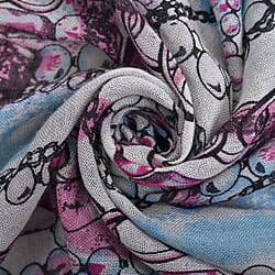 LA MAREY Merino Woolen Stripe Pattern Scarf - Orange