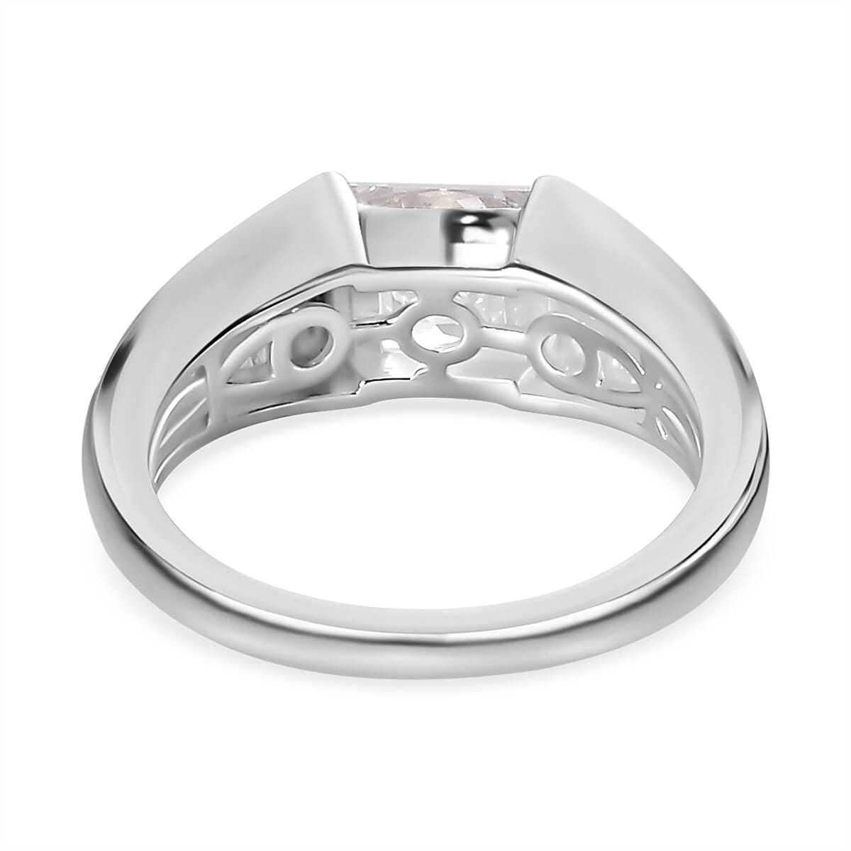 Finest CZ Signet Ring in Sterling Silver 2.24 Ct.