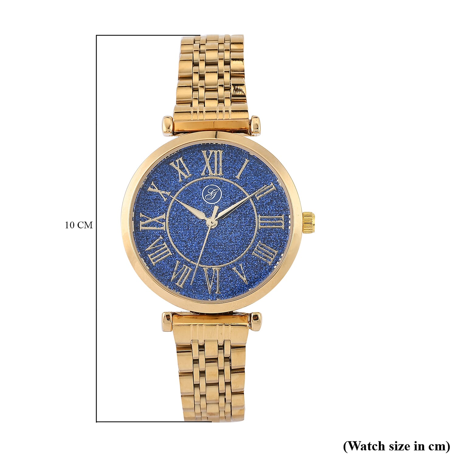 GENOA Japanese Movement Water Resistant Watch with Stainless Steel Strap - Blue