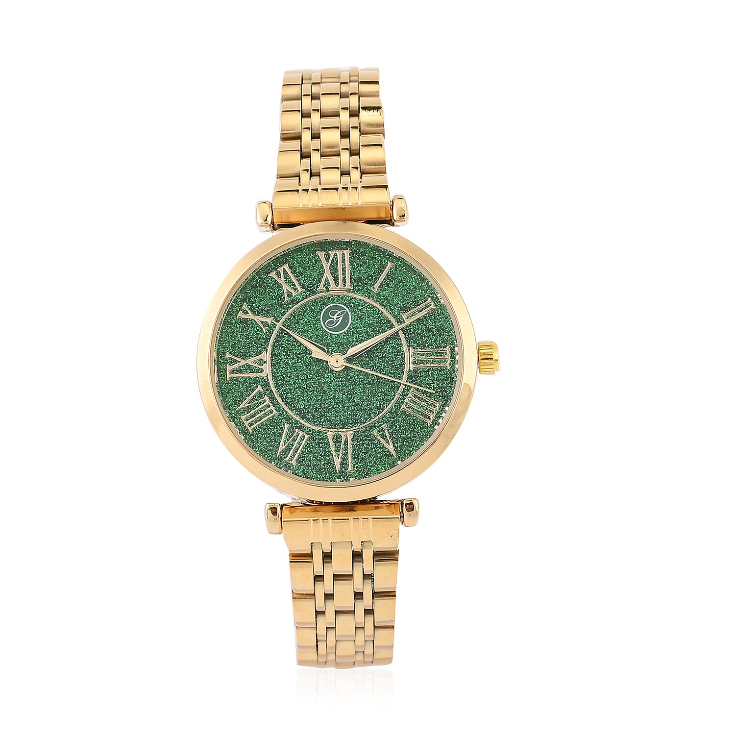 GENOA Japanese Movement Water Resistant Watch with Stainless Steel Strap - Green