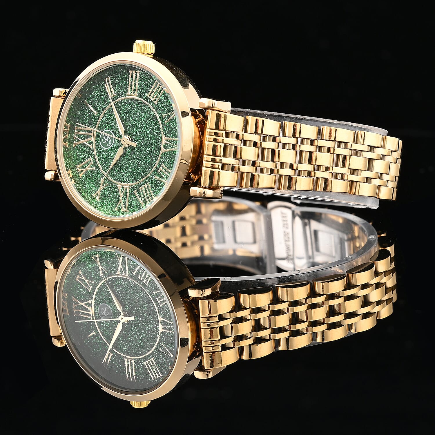 GENOA Japanese Movement Water Resistant Watch with Stainless Steel Strap - Green