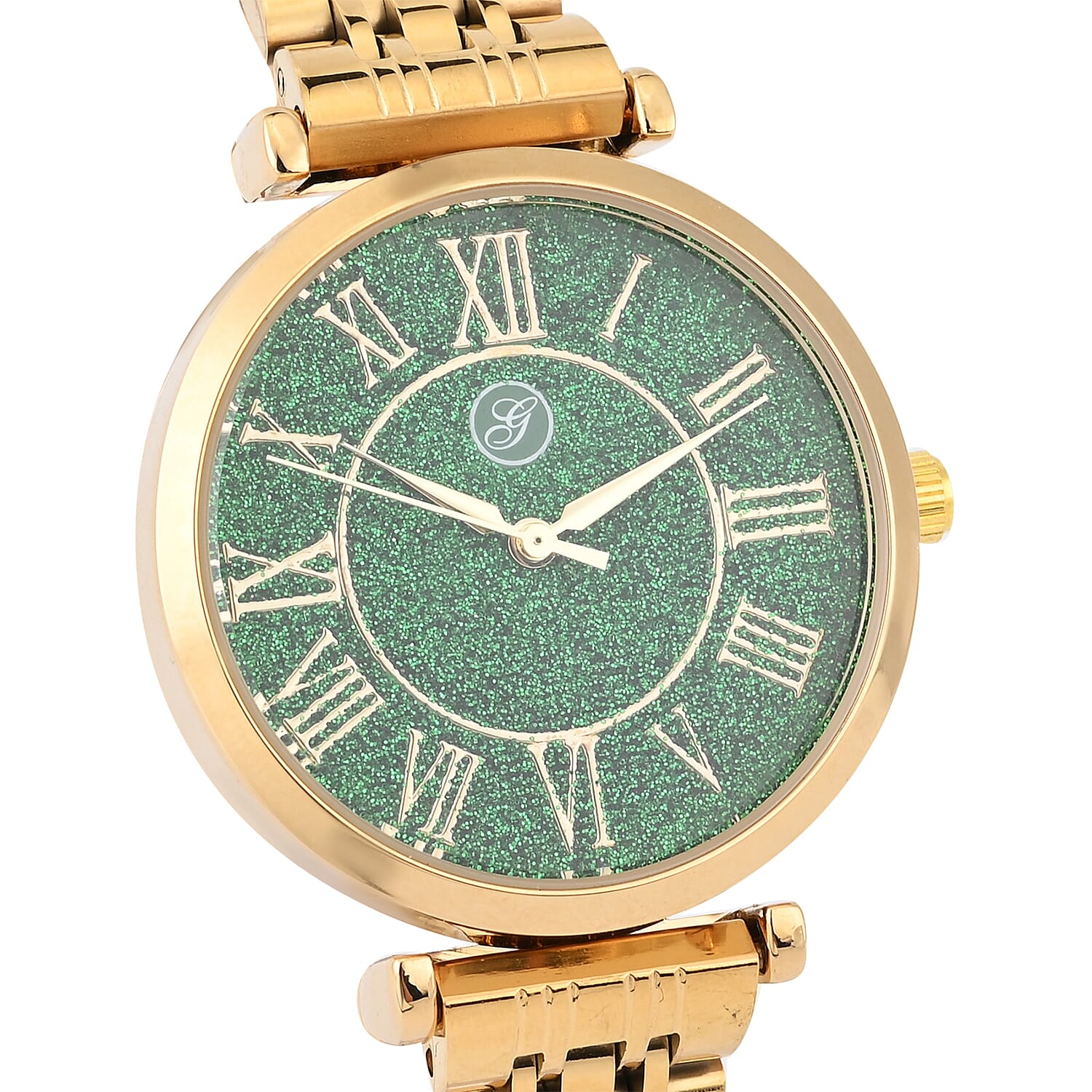 GENOA Japanese Movement Water Resistant Watch with Stainless Steel Strap - Green