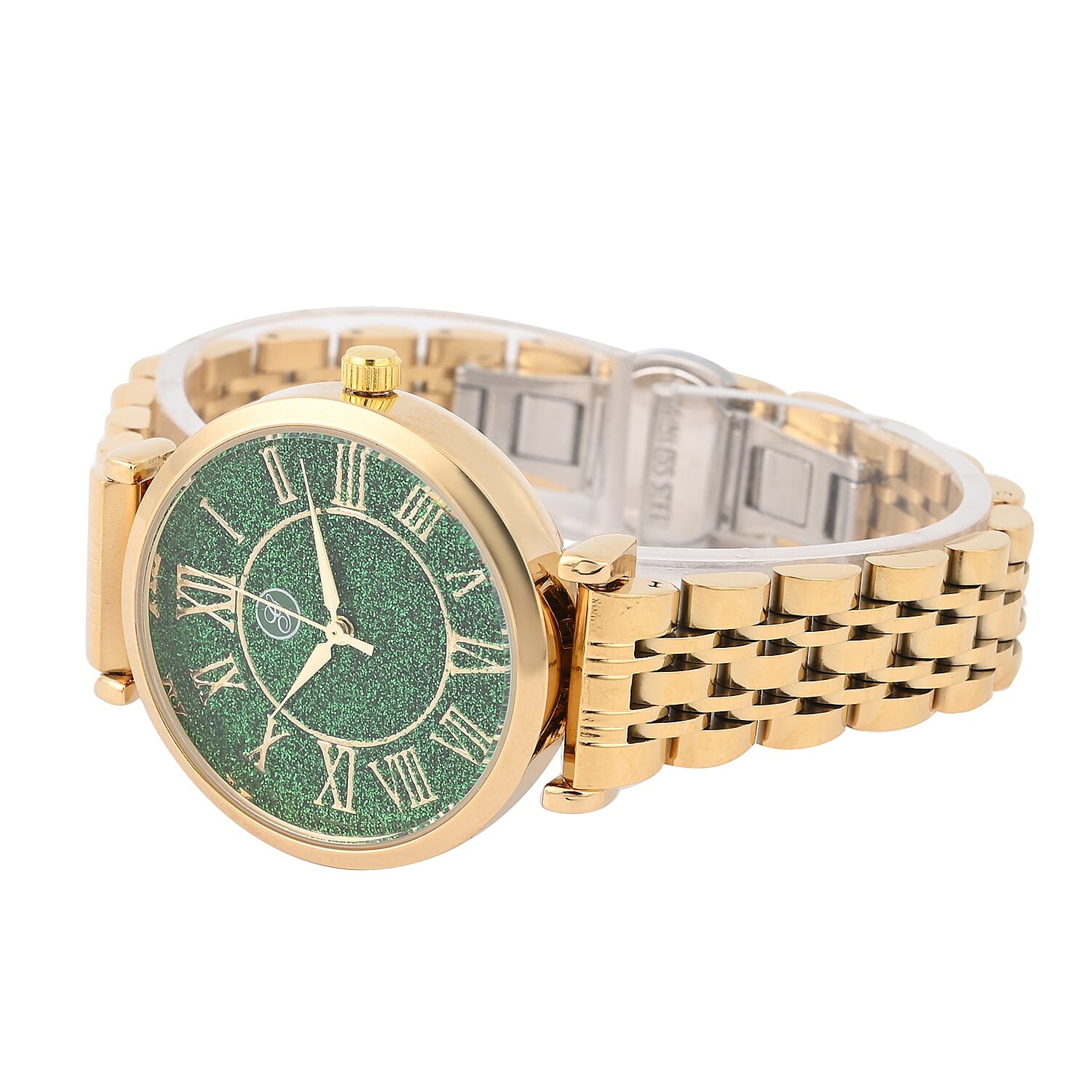 GENOA Japanese Movement Water Resistant Watch with Stainless Steel Strap - Green